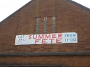The banner at the church hall
